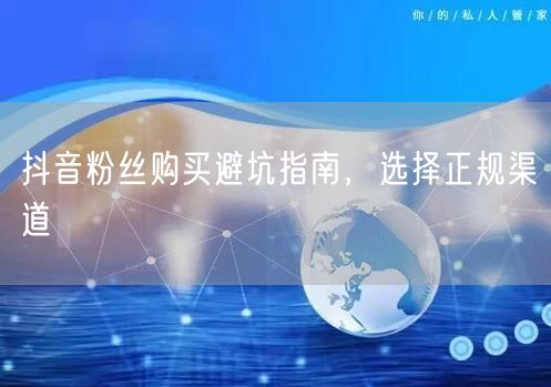 抖音粉丝购买避坑指南，选择正规渠道