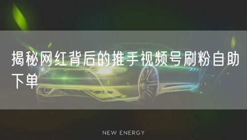 揭秘网红背后的推手视频号刷粉自助下单