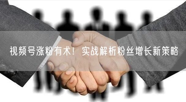 视频号涨粉有术！实战解析粉丝增长新策略